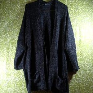 Grey Knit Button Down Sweater